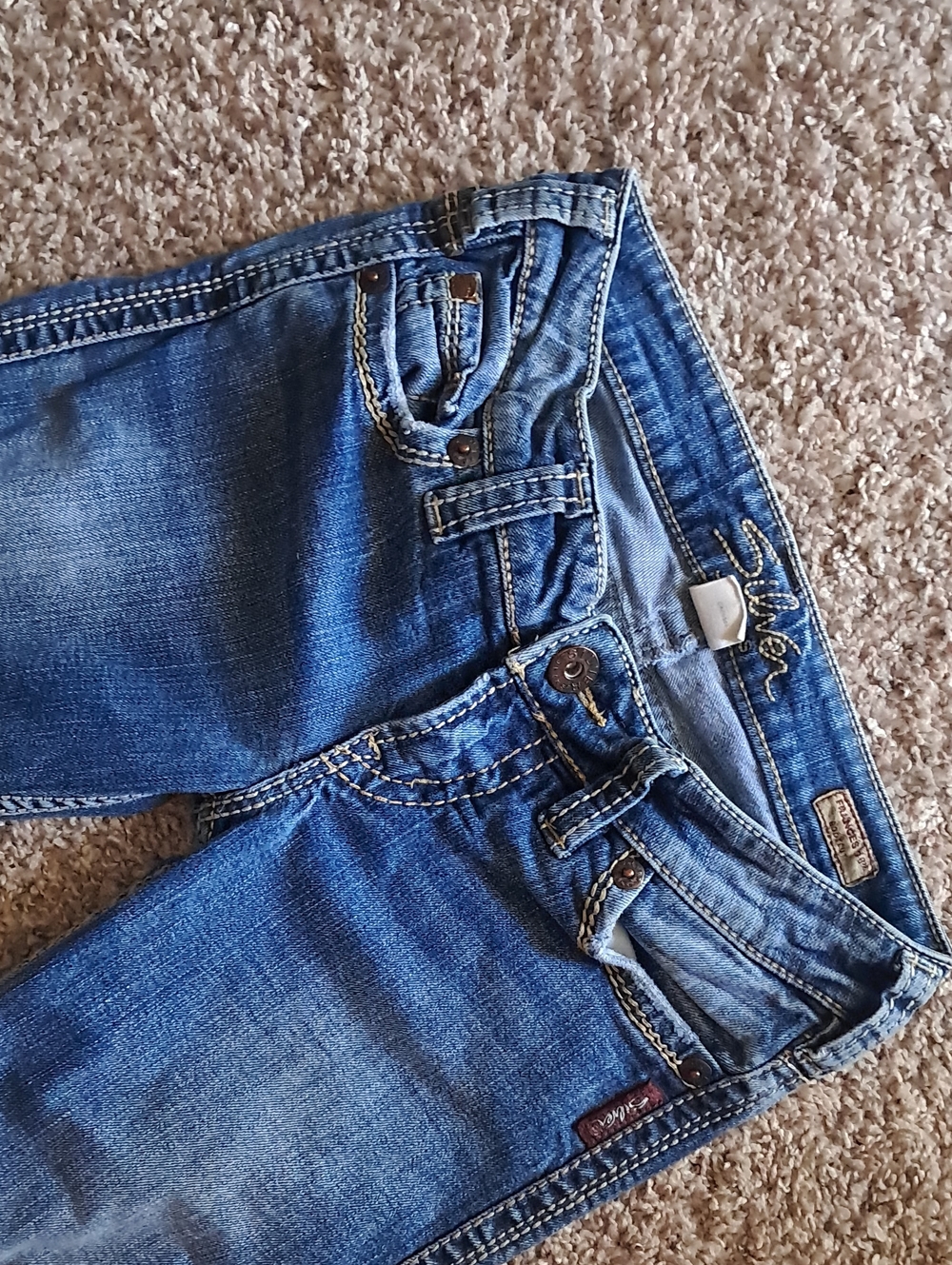 (105) Silver Bootcut Jeans Size 26/31